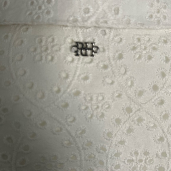 Pedro del Hierro White Cotton Eyelet Shirt Dress - Picture 9 of 11